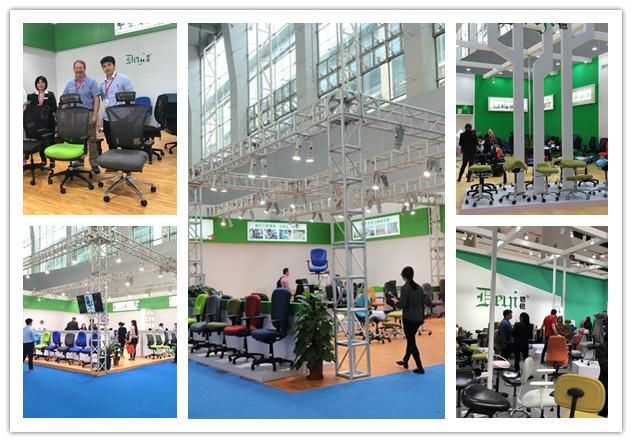 Synchronized Functional Mechanism Aluminum Base with Nylon Caster Fabric Back&Seat Executive Office Chair
