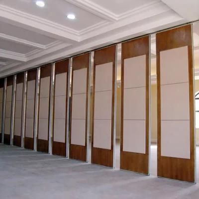 Movable Aluminum High Wood Panels Hotel Sliding Folding Partition Walls