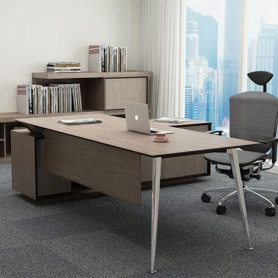 Modern Wooden Executive MDF Mirror Polishing Finish Table Computer Desk