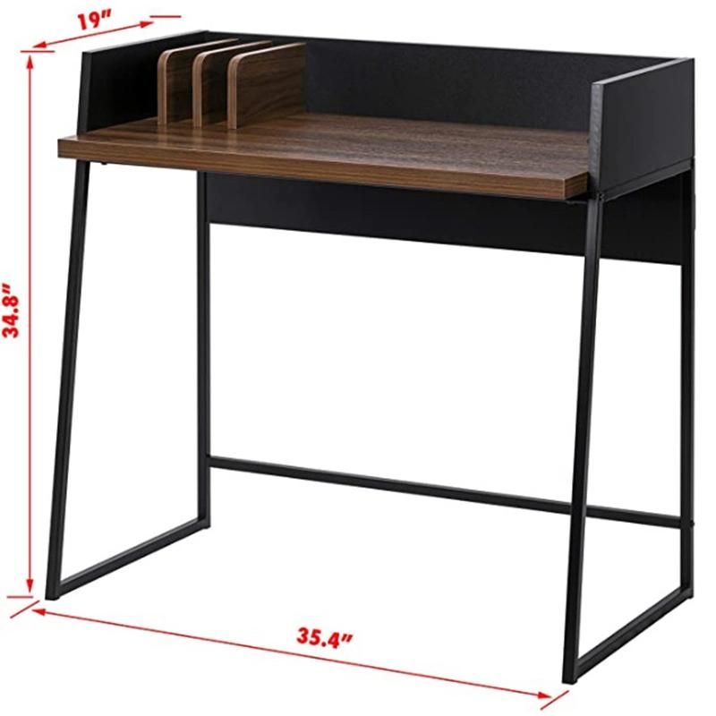 Simple American Home Office Desk with Storage and Built-in Charging Station 0332