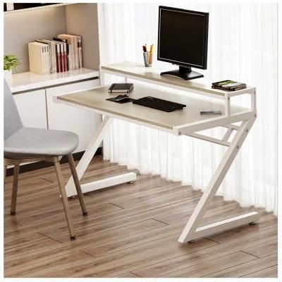 Simple Home Board Steel-Wood Combined Student Computer Desk 0350