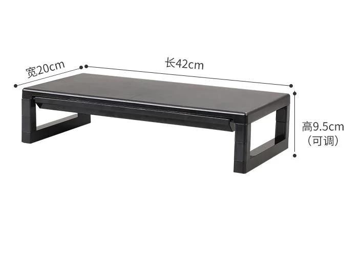 Wholesale Custom Height Adjustable Tool Black Monitor Stand Riser Computer Screen Laptop Rack Riser Shelf Platform Office Desk