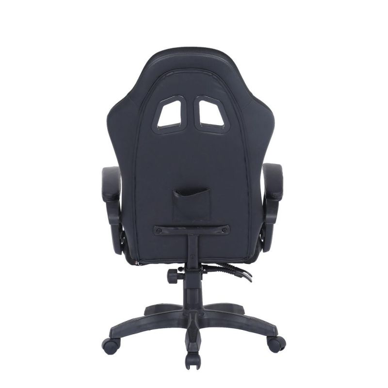 Most Comfortable Full Black Reclining Gaming Chair with LED Light