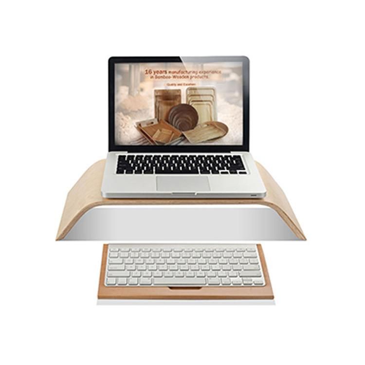 Natural Bamboo Adjustable Folding Bed Table Laptop Desk
