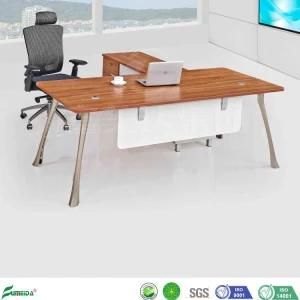 Metal Legs Office Furniture Melamine Flake Chipboard Manager Table Executive Desk