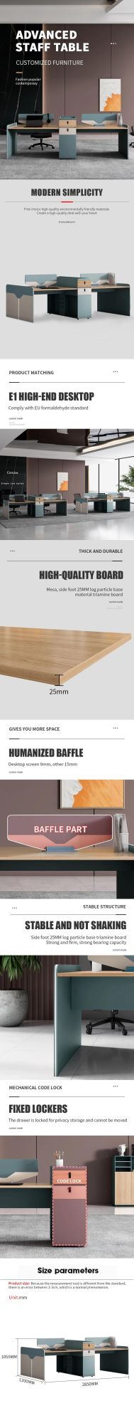 Chinese Office Desk Saving Space Custom Made Office Workstation