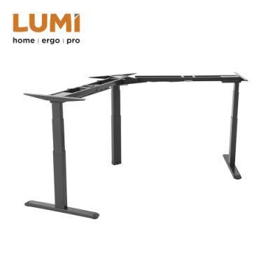 Modern Office Furniture Triple Motor Sit Stand Table Electric Height Adjustable Standing Computer Desk