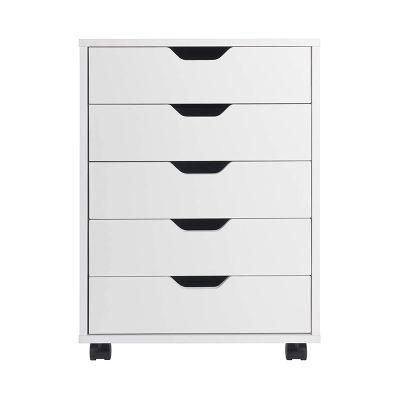 White Simple Office Storage Cabinet Customized Removable File Cabinet