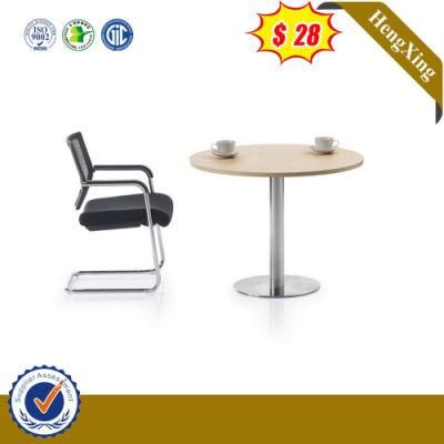 Metal Leg Wooden Small Round Office Meeting Table (HX-ZS0057)