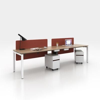 Fashion Design Office Furniture Office 2 Person Workstation with Melamine Desk Top