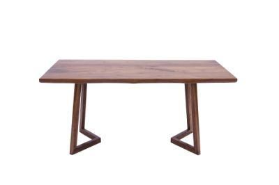 Solid Black Walnut Wood Nature Color Live Edge Style Dining Table