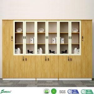 Wooden MFC Glass Door Storage Filling Cabinet with Shelf