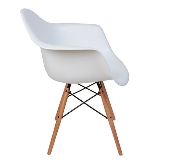 Modern Dining Room Wooden Legs Plastic Polypropylene Chairs for Restaurant