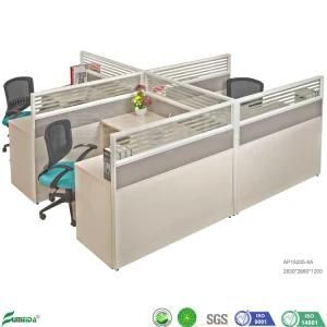Combination Modern Melamine Wooden Cubicle Modular Office Workstation with Glass Partition