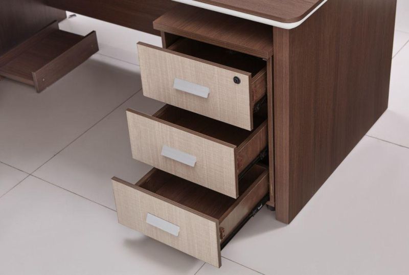 Hot Sale E1 MDF L Shaped Wooden Office Executive Desk