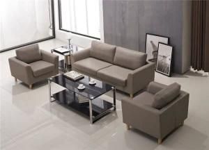 Fashionable Combination Cleanable Leisure Solid Leg PU Fabric Sofa