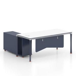 Elegant Large Design L Shape Wood Executive Office Desk for Manager