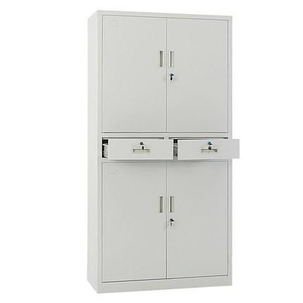 Double Door Wardrobe Design Metal Door Office Cupboard