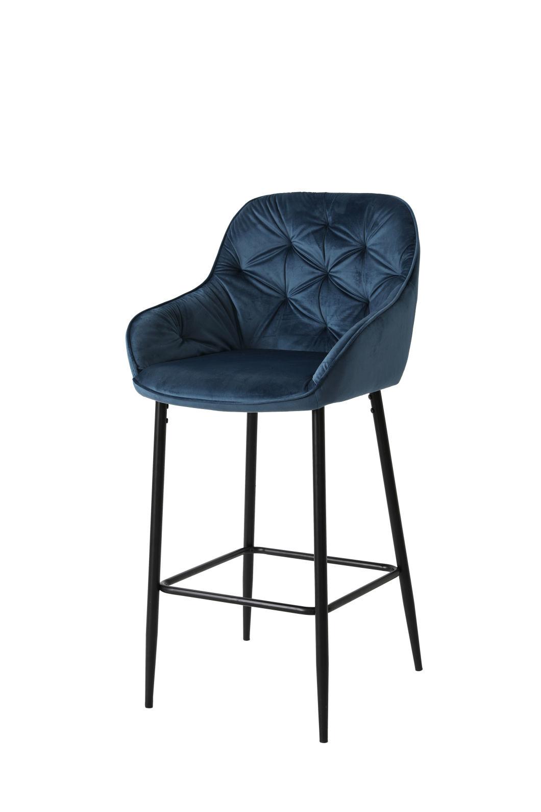 Modern Design Bar Furniture Metal Steel Base Back with Push-in Design Bar Chair