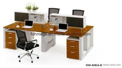 China Manufacturing 4 Person Laptop Modern Workstation with Silver Leg