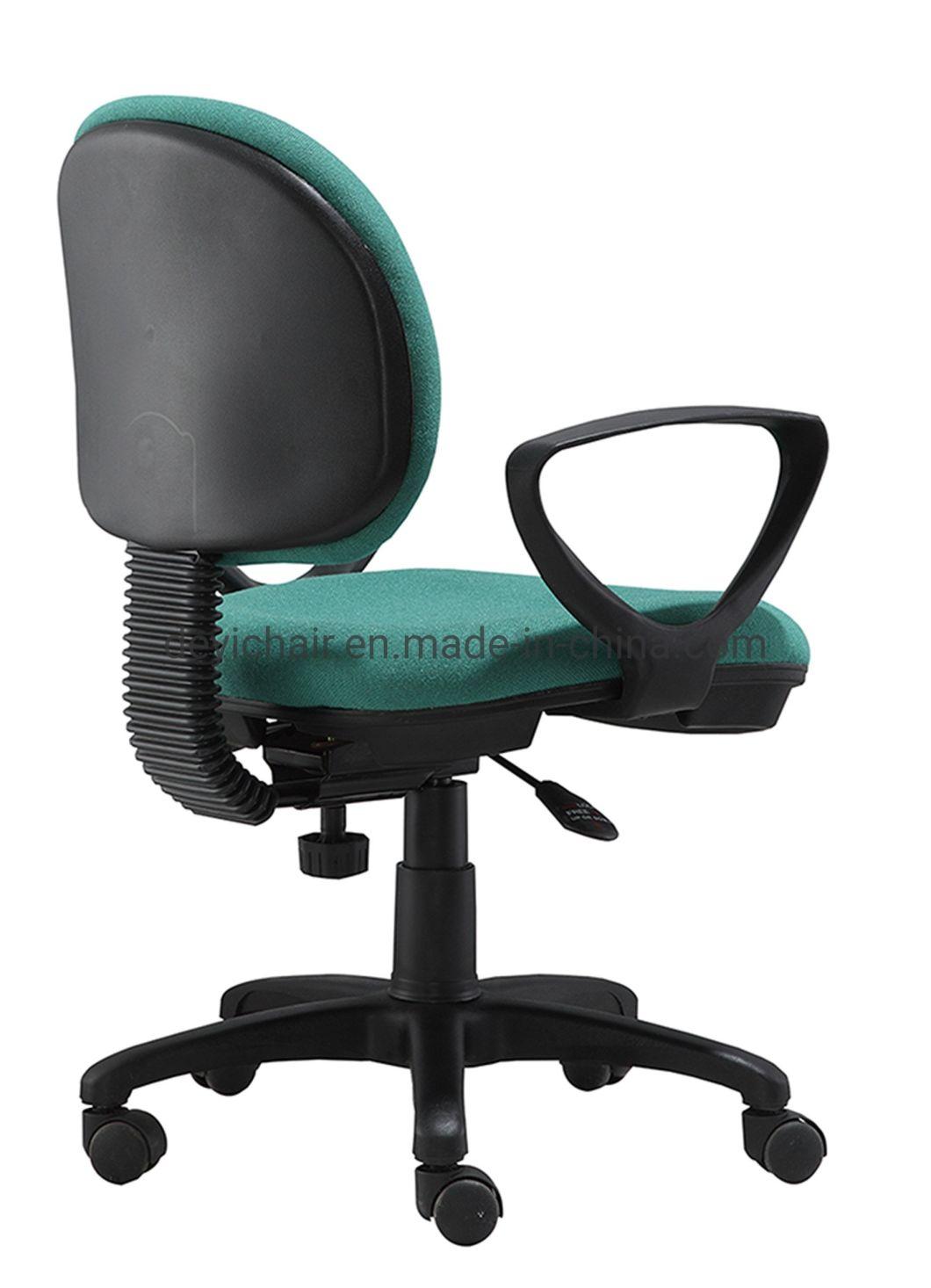 Simple Tilting Mechanism with PP Armrest Small Back B300mm Nylon Base Green Color Office Chair