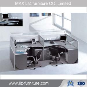 Simple Style Office Cubicle Workstation with Glass Partition 2071