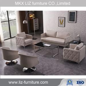 Low Price Simple Design Waiting Office Fabric Sofa Couch (Y364)