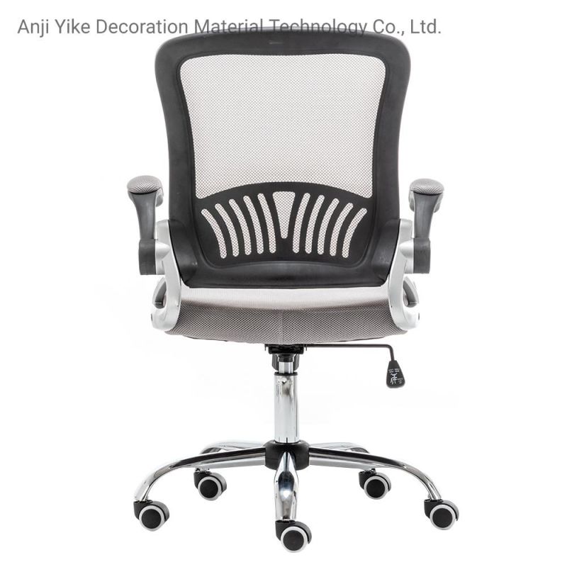 Factory Supplier Flip up Armrest Foldable Backrest Mesh Executive Folding Sedia Da Ufficio Office Chairs