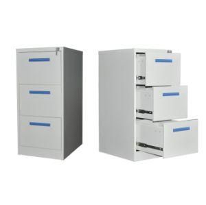 Vertical Office File Storage Steel Iron White 3 Drawer Filing Cabinet