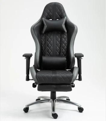 Black Rocking Reclining Gaming Chair with Footrest