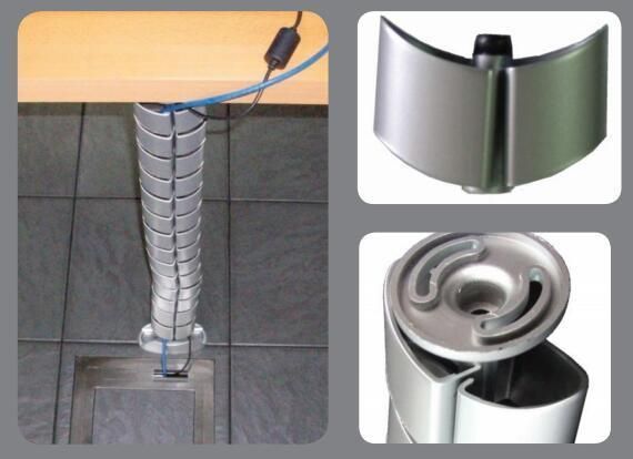 Office Cable Spine 750mm Long in Silver Color
