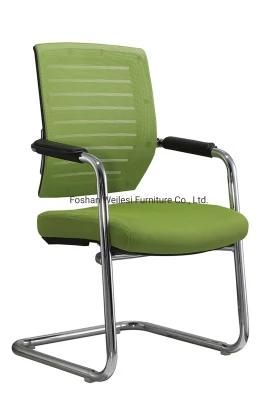 32mm Tube 2.0mm Thickness Chrome Frame with Armrest Mesh Back Cut Foam Seat Conference Chair