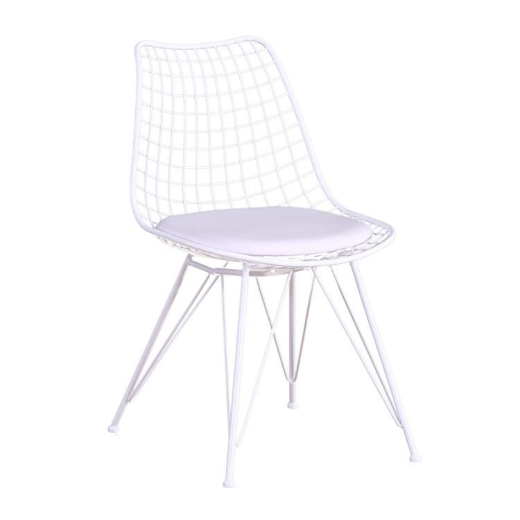 Metal Gold Dining Steel Mesh Iron Rose White Plastic Copper Dine Frame Luci Outdoor Wire Chair