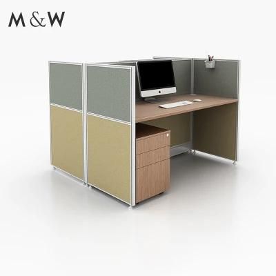 Factory Cubicle Furniture Call Center Round Open 2 Person Workstation Office Partition