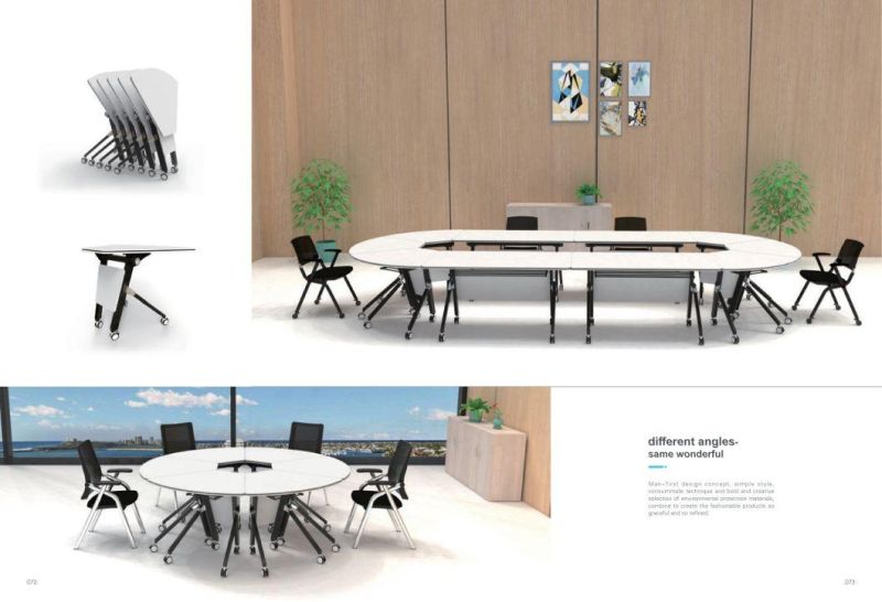 Folding Stackable Standing Movable Foldable Sliding Laptop Computer Task Study Office Table Training Desk