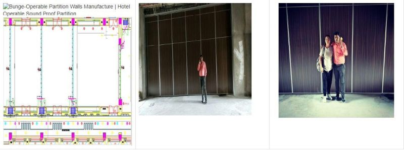 Wooden Soundproof Movable Folding Partition Wall for Hotel Office
