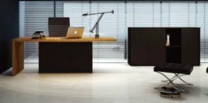 MFC Board Steel Feet Modern Office Executive Desk