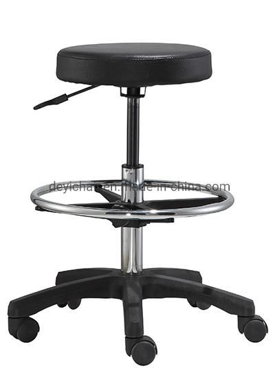 Aluminium Footring Nylon Base Caster Class Four Gaslift Round Shape Seat Soft Foam Lab Chair