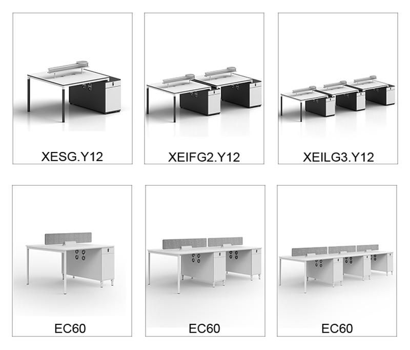 High Quality Modern Office Desk L Shaped Four Seats Office Workstation