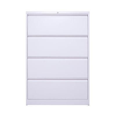 Lateral Office Cabinet Furniture 4 Wide Drawers Steel File Cabinet