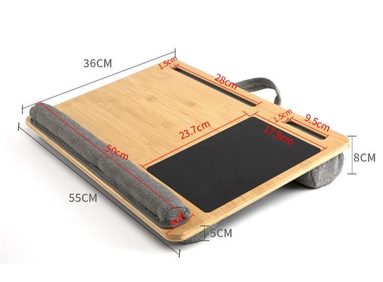 Bamboo Laptop Desk Built in Mouse Pad and Wrist Pad for Notebook, Tablet, Laptop Stand with Tablet