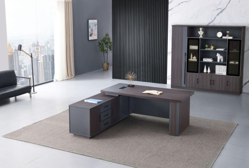 Luxury Big Table 220cm China Office Furniture Side Table L Shape Escritorio De Oficina Table MDF Wooden Office Desk