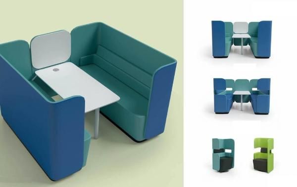 Acoustic High Back Office Pod Work Seating Booth Sofa Chairs Acoustic Furniture and Acoustic Office Solutions