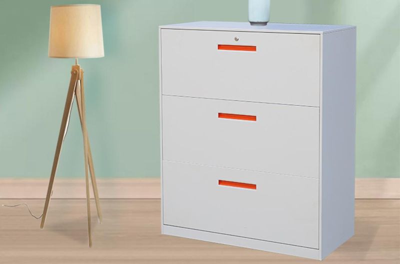 Modern Furniture Storage Metal Lateral 3 Drawers Cabinet