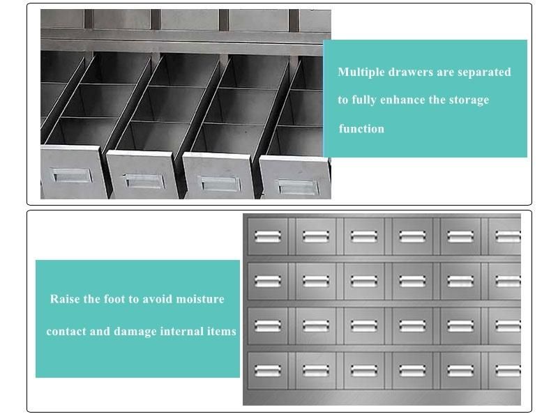 45 Drawers Stainless Steel Hospital Pharmacy Multi Drawers Drug Cabinet