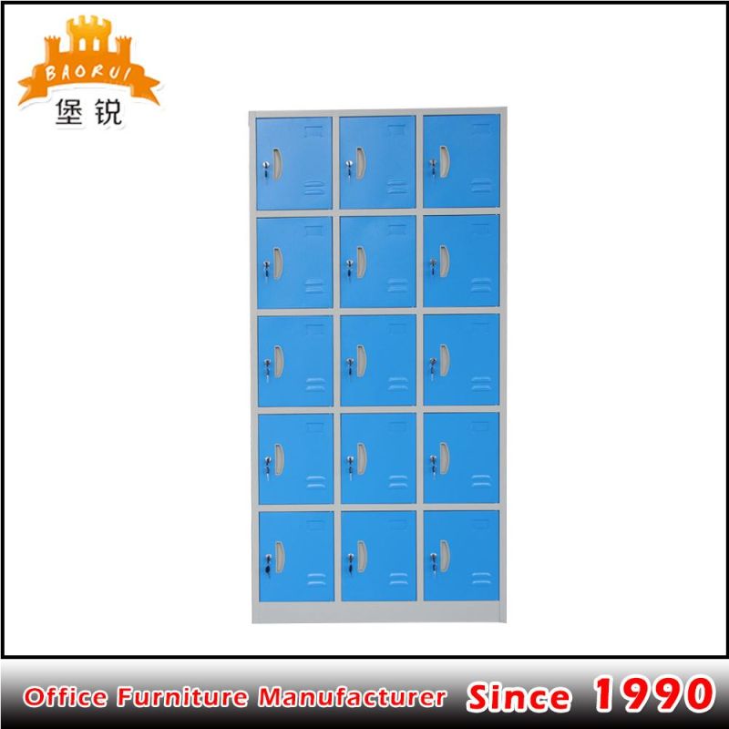 School Gym Furniture Metal Steel Storage 15 Door Locker Cabinet