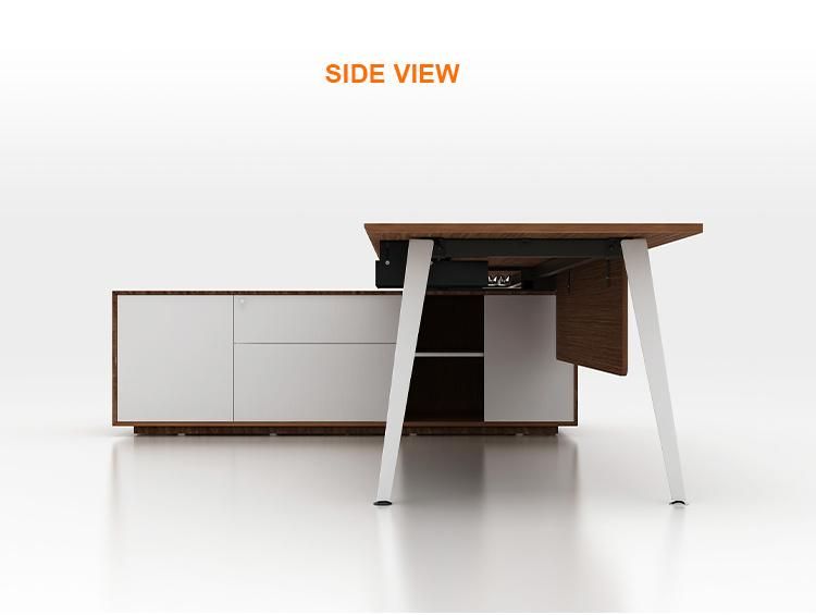 High Quality Steel Frame Standard Size P Shaped Modern Executive Office Table