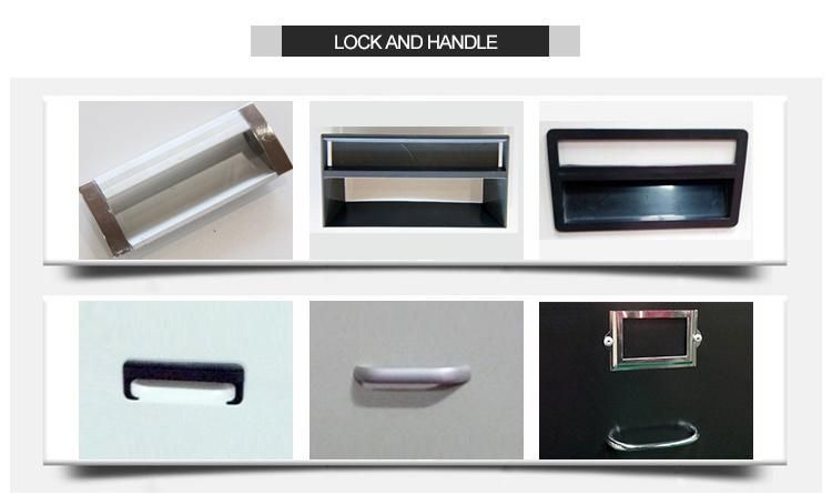 Varied Handle Available 3 Drawer Vertical Filing Cabinet