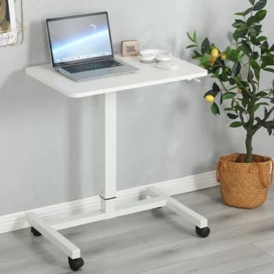 Portable Stand Desk Lift Laptop Bed Side Wheeled Adjustable Height Computer Table