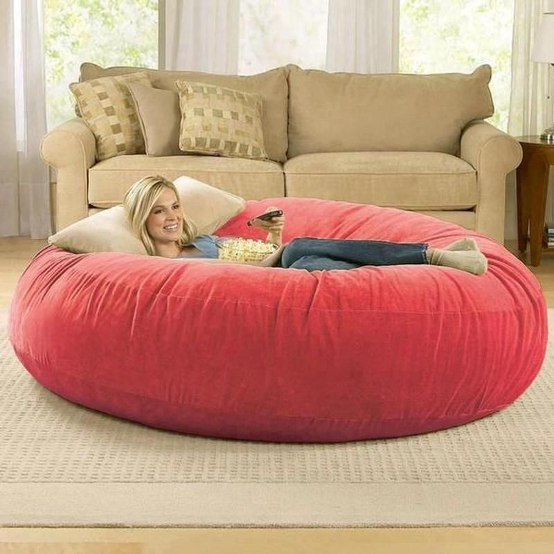 Custom 3 4 5 6 7 8FT Large Round Beanbag Cover Relax Comfortable Bean Bag Sofa Living Room Chairs